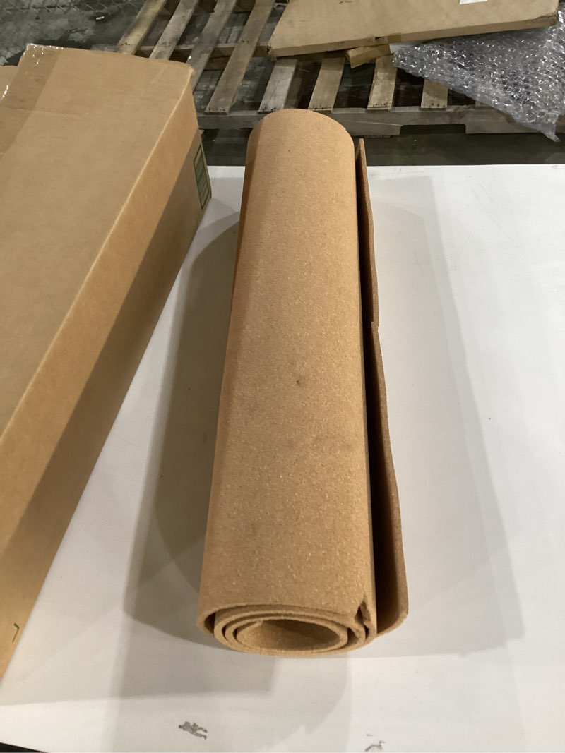 Condition photo showing As Is for DAMAGED Aitakatta Cork Board Roll, 1/4\" Thick Cork Boards for Walls, Approx 48\"x24\" Cork Board Rolls Bulletin Boards for Home School Officel(6mm,Roll,60120) 47.2\"x23.6\" 6mm