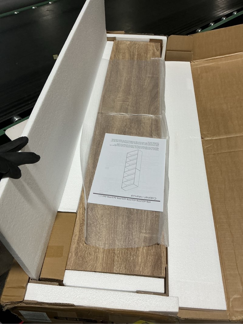 Condition photo showing Good Condition for FACBOTALL 82" Tall Bookshelf, 7-Tier Open Shelves Bookcase, Freestanding Display Storage Shelves, Tall Bookcase Home Decor Furniture for Home Office, Living Room, Bedroom, Light Oak