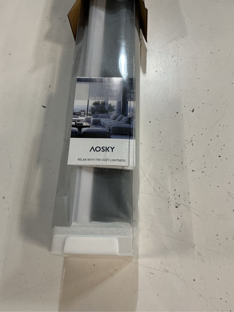 Condition photo showing Good Condition for aosky cordless roller shades blackout blinds for windows room darkening rolled up shades with spring system, uv protection window shades door blinds for home and office (24" w x 72" h, black) 24"w x 72"h black