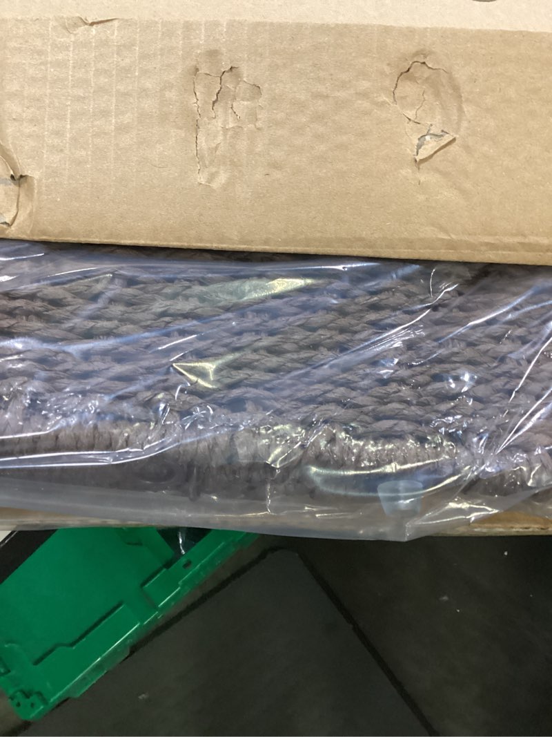 Condition photo showing Good Condition for OIAHOMY Laundry Hamper with Lid, 23.8 Gal (90L) Wicker Hamper with Removable Liner Bags, Handwoven Clothes Basket with Handles, Foldable Woven Paper Rope Basket for Laundry Room, Bedroom-Brown Brown 90L