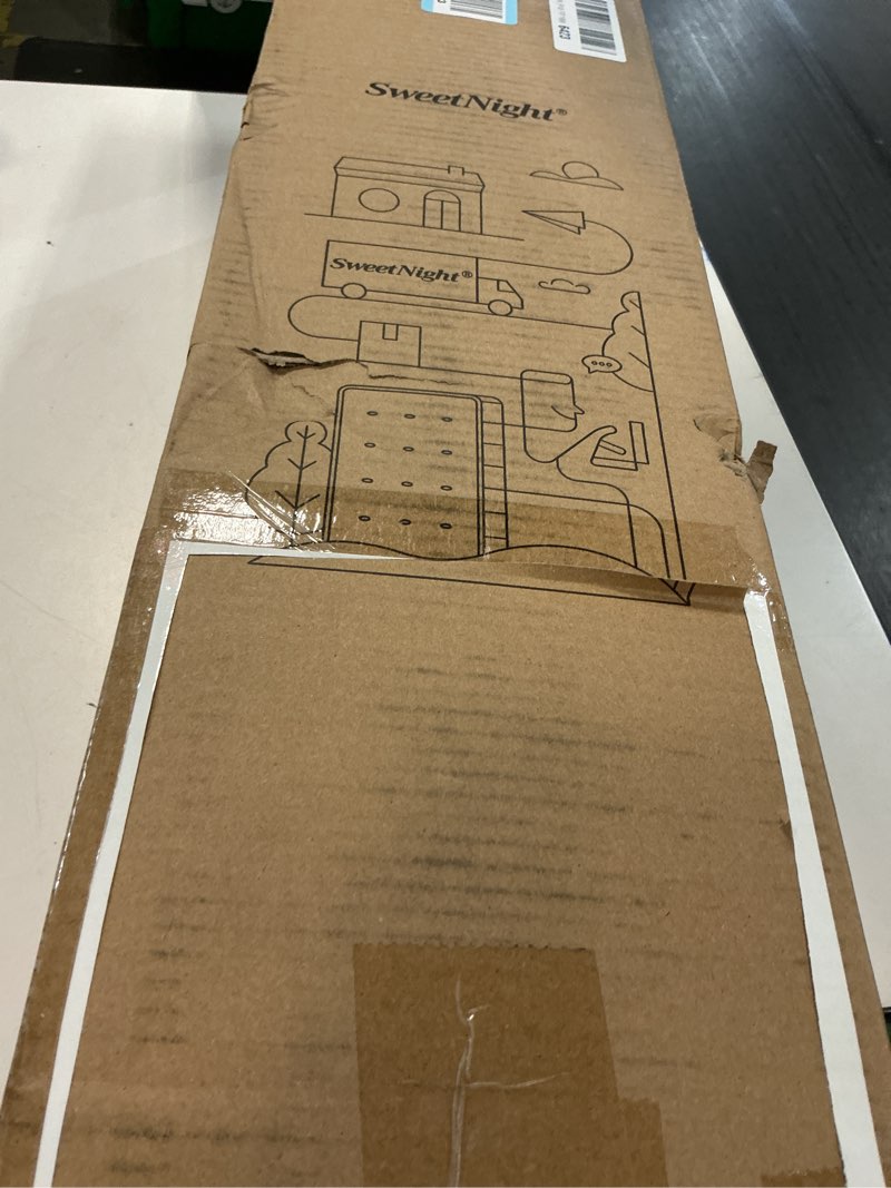 Condition photo showing New/Like New for sweetnight tri folding mattress - 4-inch single size foldable mattress with a collapsible and washable cover | medium-firm with non-slip design | suitable for rv travel, camping, guest single 4 inch white