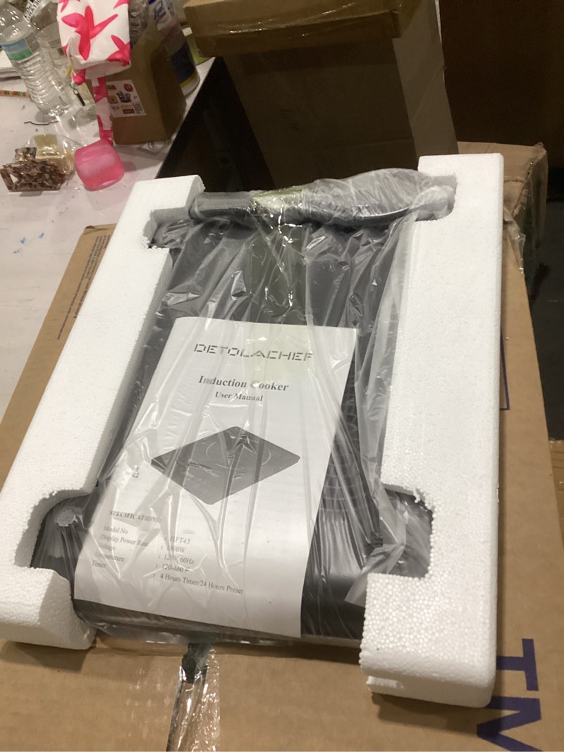 Condition photo showing New/Like New for induction hot plate, 1800w hot plate electric cooker, 10 temperature setting, led sensor touch, kids safety lock, auto-off & pan detection, induction burner with timer