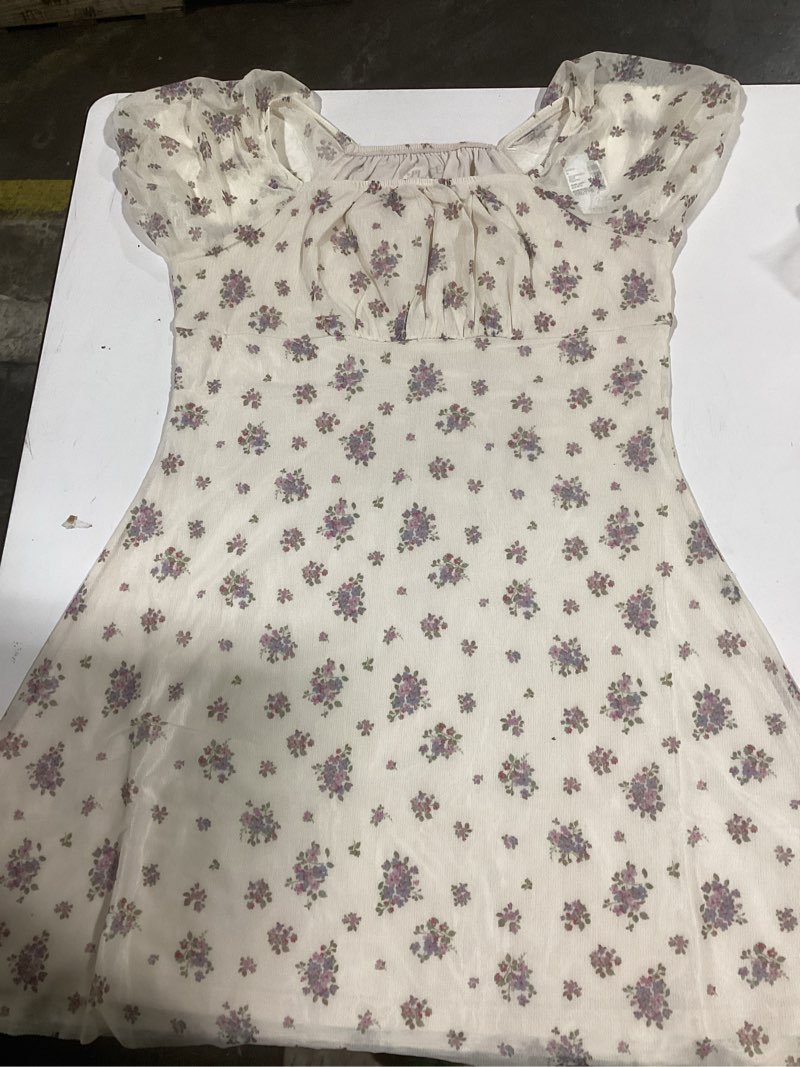 The Children's Place,Girls,Short Sleeve Casual Everyday Dresses,Frappe Floral Puff Sleeve,XX-Large,