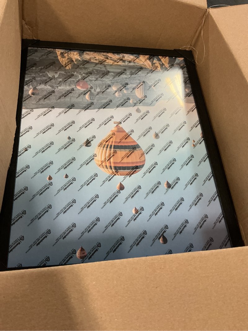 Condition photo showing Good Condition for 15x19 picture frame black for poster photo picture, horizontal and vertical formats, wall hanging, 15 x 19 wall gallery poster photo frame black 15x19 inch