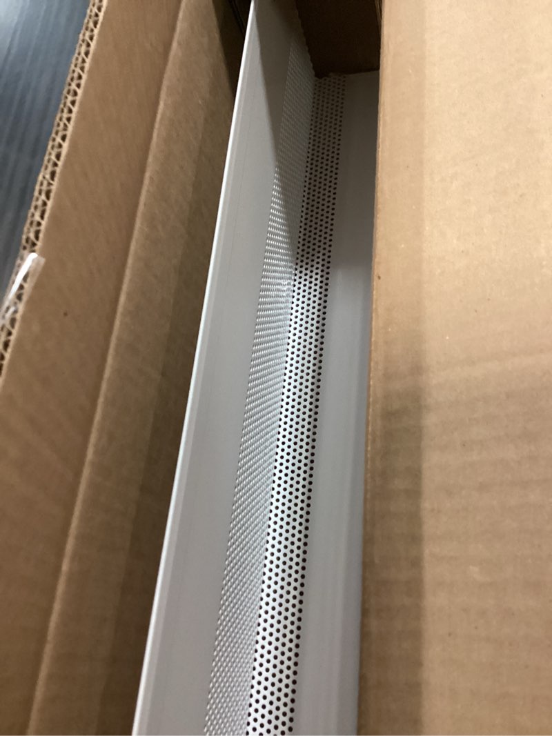 Condition photo showing Good Condition for baseboarders basic series 3 ft (36 in) galvanized steel slip-on baseboard heater cover + left & right endcaps, rust resistant, white, for hydronic hot-water systems 3 feet panel+endcaps
