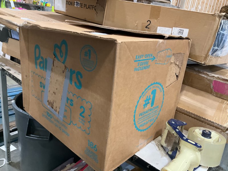 Condition photo showing Good Condition for pampers swaddlers diapers, size 2 (10-22 lbs), 186 count, absorbent, keeps baby dry and comfortable, skin safe disposable baby diaper (packaging may vary) size 2 186
