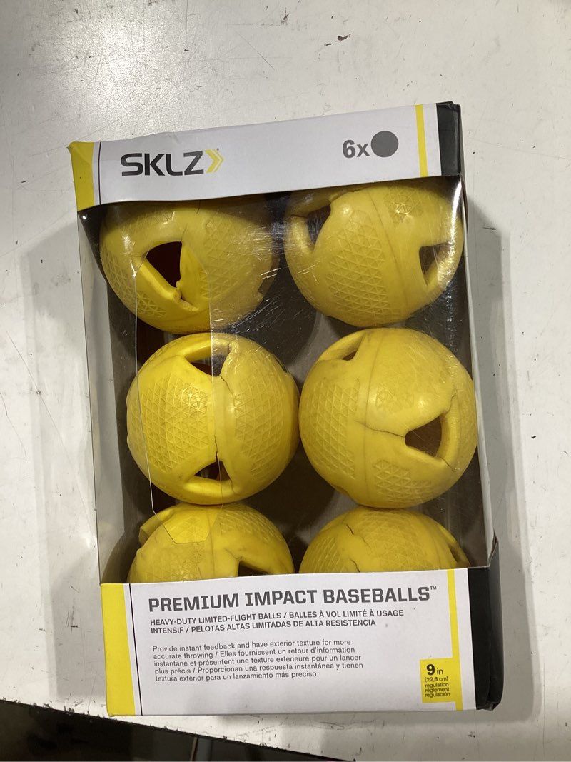 Condition photo showing As Is for sklz impact limited-flight practice baseball, baseballs - pack of 6 6-pack
