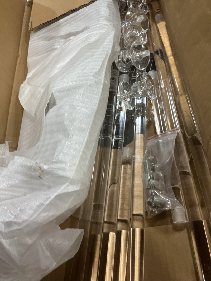 Condition photo showing Good Condition for vincigant 8 arms clear candlesticks holder for wedding decorations,tall arcylic candelabra candle holder with shade for valentines day events party table centerpiece,fit led candles 38.5"tall 1