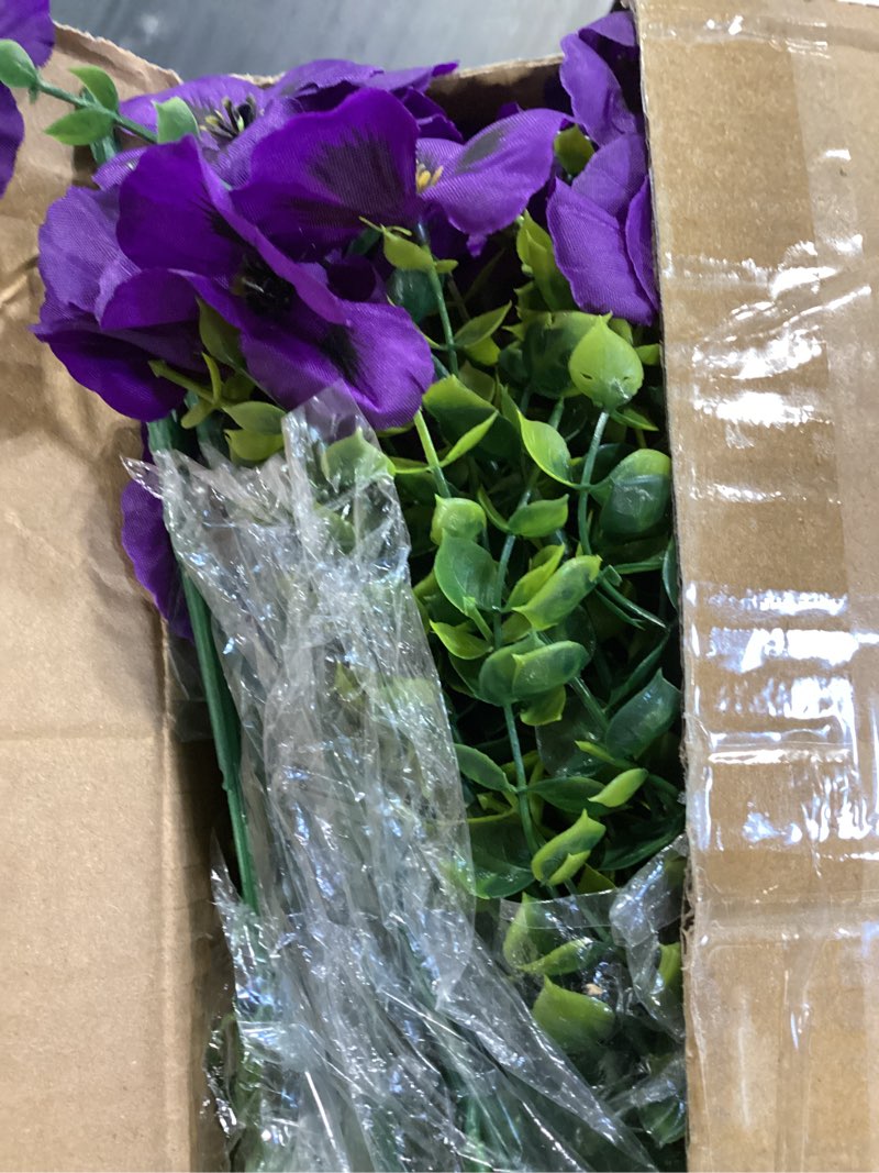 Condition photo showing Good Condition for waipfaru 36 bundles artificial pansy flowers for outdoor, uv resistant faux silk flowers for outdoor planters front door porch yard patio window box home decor (purple, yellow, white) purple, yellow, white 36pcs