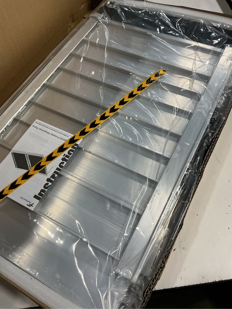 Condition photo showing Good Condition for fachnuo 2 feet portable wheelchair ramp, non-skid aluminum handicap ramps with handle, folding threshold wheel chair ramp for home steps, stairs, entry, doorways, applicable height 2-6 inches aluminum 2ft(using height 2-6'')
