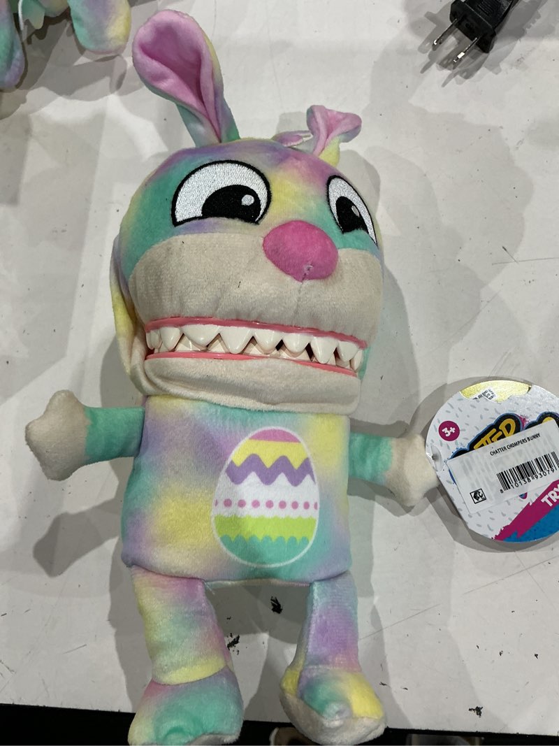Condition photo showing Good Condition for chatter chompers easter bunny plush 6.5", interactive collectible toy, funny sound effects, ages 3+