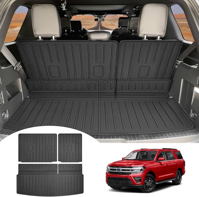 SANBAN-AXE Cargo Liner for 2025 Ford Expedition Max & Lincoln Navigator L - All - Weather Back Seat 