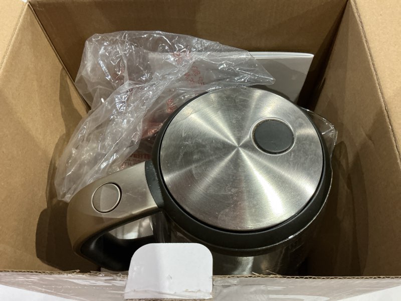 Condition photo showing As Is for breville crystal clear kettle bke595xl 1.8 quarts