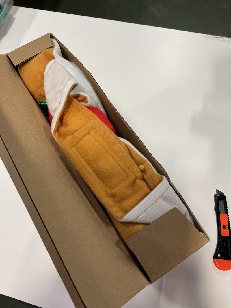 Condition photo showing New/Like New for 5 Pcs 1950s Kids Waiter Costume with Hot Dog Pet Costume, Popcorn Soda Jerk Carnival Circus Party Cosplay X-Large Stripe