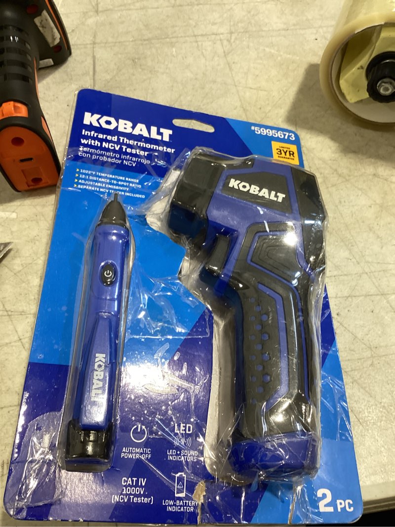 Condition photo showing Good Condition for kobalt lcd display digital thermometer infrared thermometer 50-1000 -volt