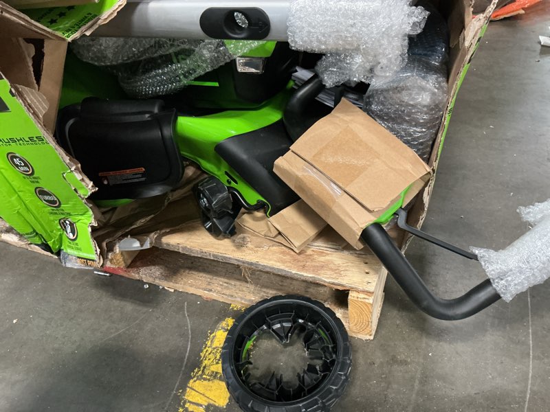 Condition photo showing As Is for Greenworks 60V 21" Cordless Lawn Mower – 5.0Ah Battery & Rapid Chargerr(75+ Tool Compatibility, 60Min Runtime) 60V 21" Push (5.0Ah)
