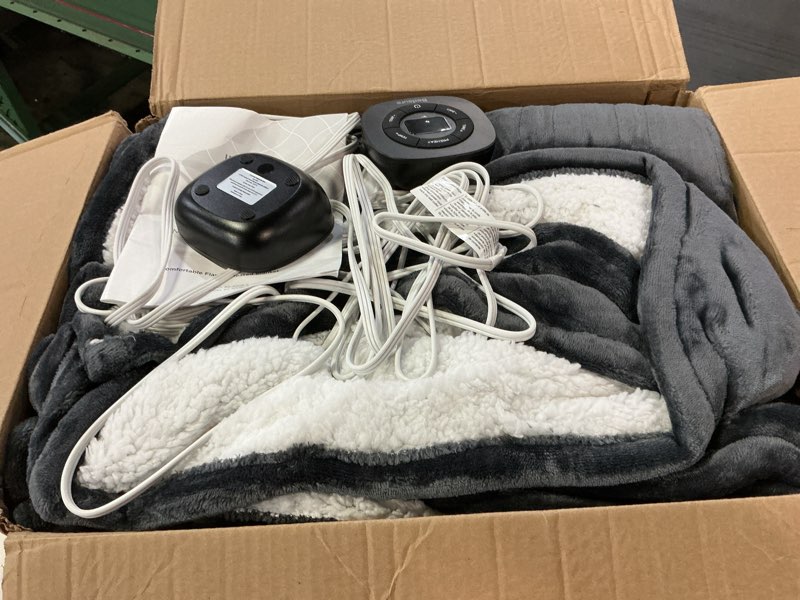 Condition photo showing Good Condition for Bedsure Electric Blanket Queen Size - Dual Control Heated Blanket Queen, Fast Heating with 10 Time Settings & 10 Heat Settings, Warm Gift for Grandma (84x90 inches, Dark Grey) 06 - Dark Grey Queen