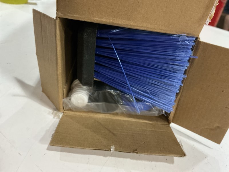 Condition photo showing New/Like New for 24 inches push broom outdoor for deck driveway garage yard patio concrete floor cleaning-blue 24 inches heavy duty