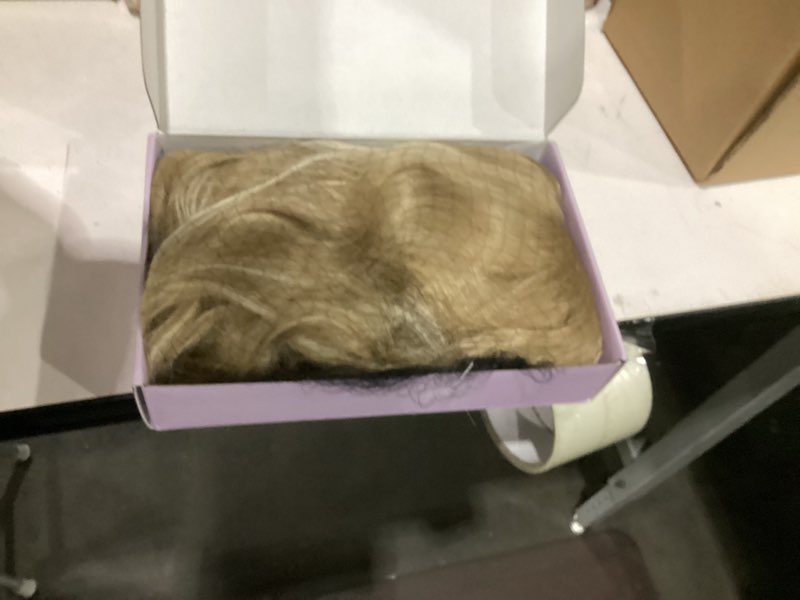 barsdar short wavy blonde wig - short wavy blonde wig with bangs for women, thick soft synthetic tex