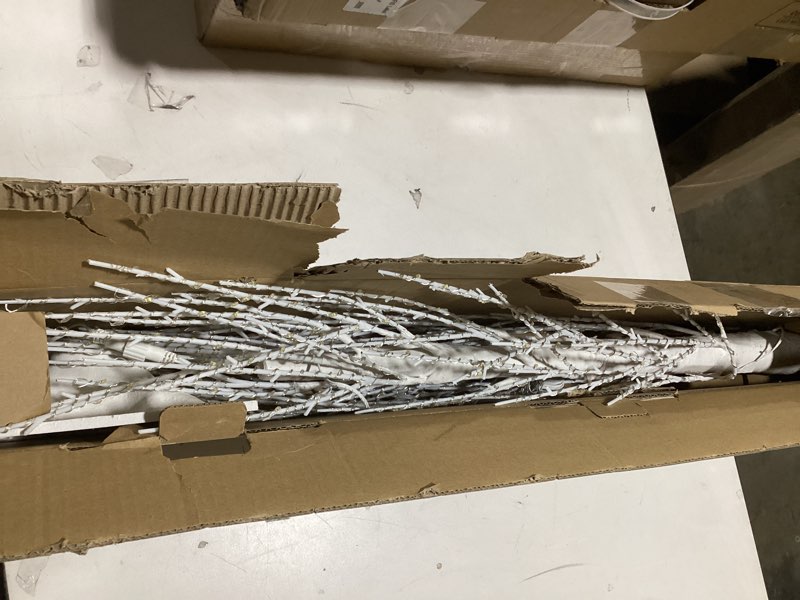 Condition photo showing Good Condition for LITBLOOM 4FT Alpine Tree 450 LED Fairy Lights, White Twig Tree with Lights for Indoor Outdoor Home Thanksgiving Christmas Decorations 4FT White