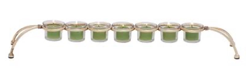 MTL GLS VOTIVE HOLDER 25"W, 3"H
