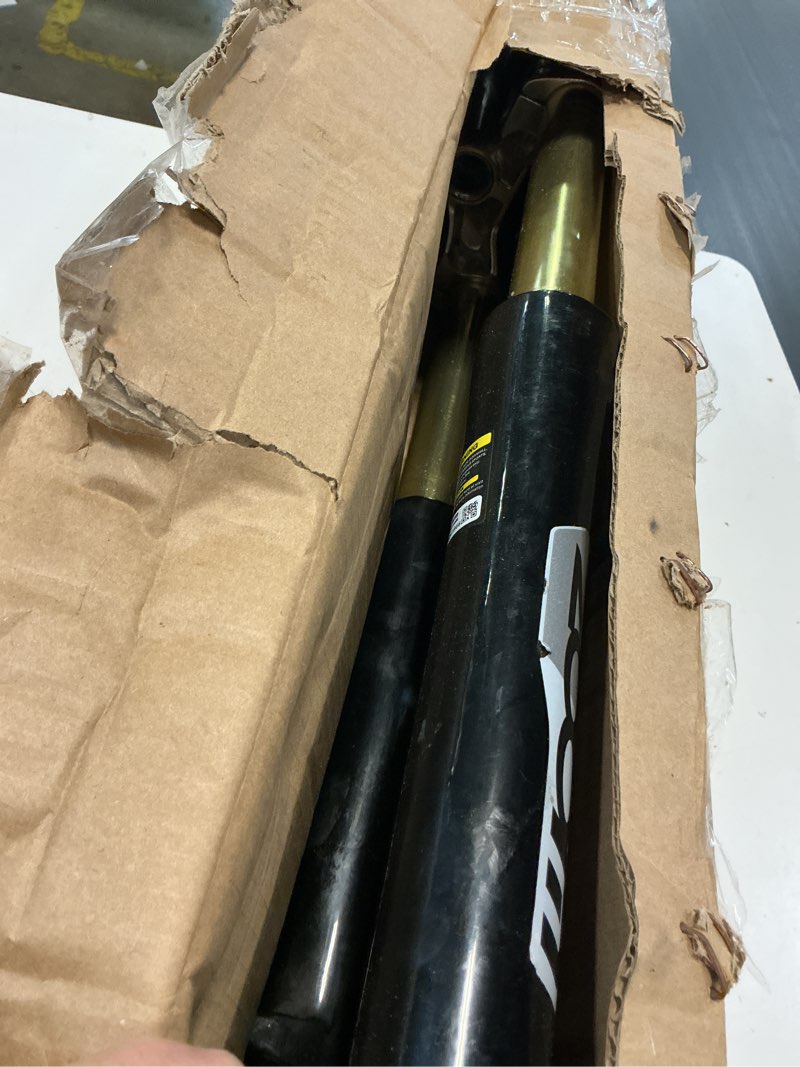 Condition photo showing As Is for bucklos 26 27.5 29 mtb bike suspension fork 180mm travel, bicycle magnesium alloy downhill forks 20mm axle, 1-1/8\" threadless mountain bikes fork