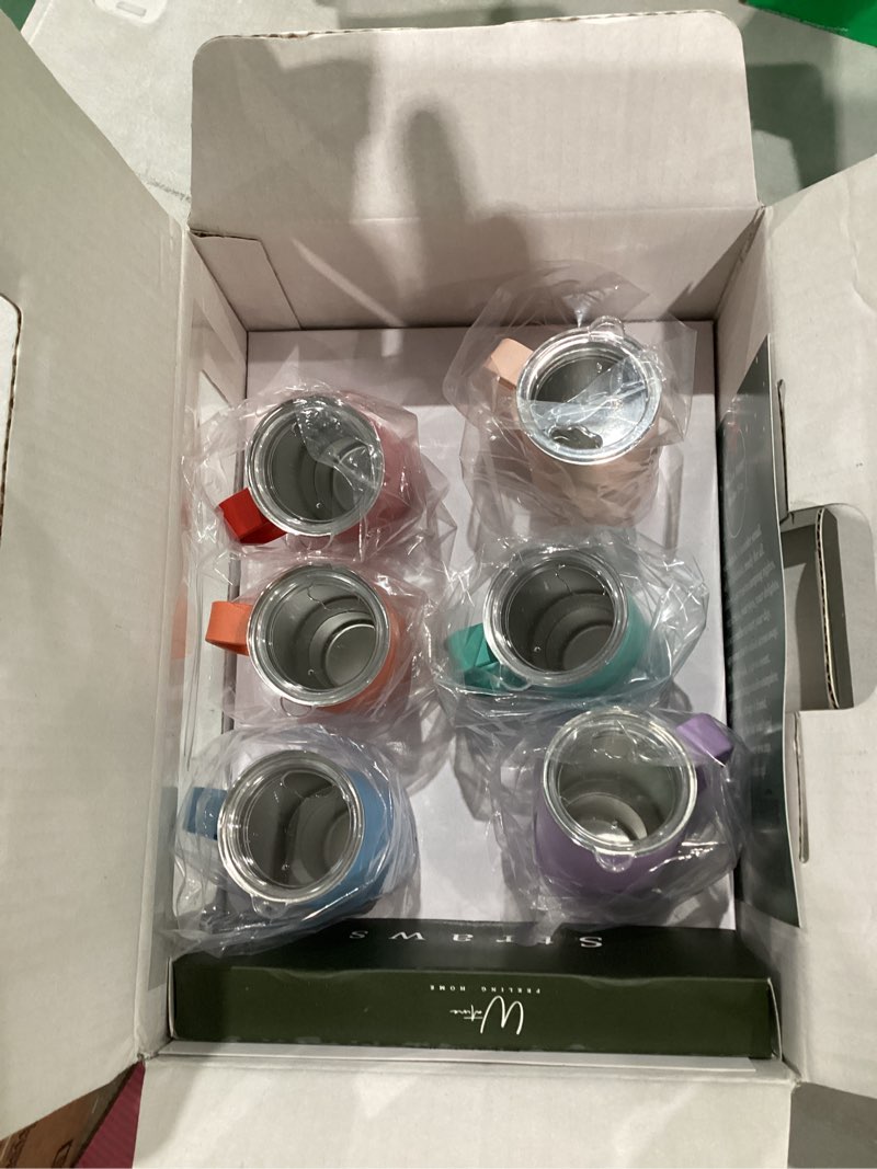 Condition photo showing As Is for Watine 2.5 oz Mini Tumbler Shot Glass Set with Handle - Stainless Steel, Double Insulated, Cute Shot Glasses, Funny Gifts, Beach Birthday Party Decorations, Mini Fridge Containers - 6 Pack Colored Multicolor