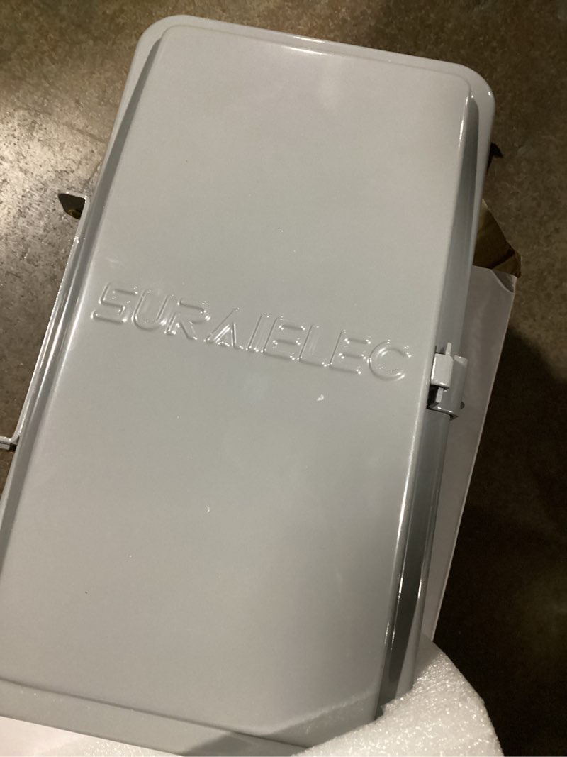 Condition photo showing As Is for suraielec pool timer, wifi smart pool pump timer, 120, 240, 277 vac, 40 amp, outdoor indoor heavy duty metal casing pool control, wireless electric timer switch box for pump, water heater, spa, light