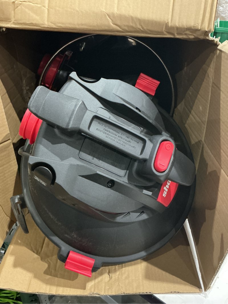 Condition photo showing Good Condition for shop-vac 5761311 12-gallon wet/dry shop vacuum, 6 peak hp, 1.5 inch diameter x 7 foot hose, 20 foot cord, ideal for home, garage, and workshop cleaning