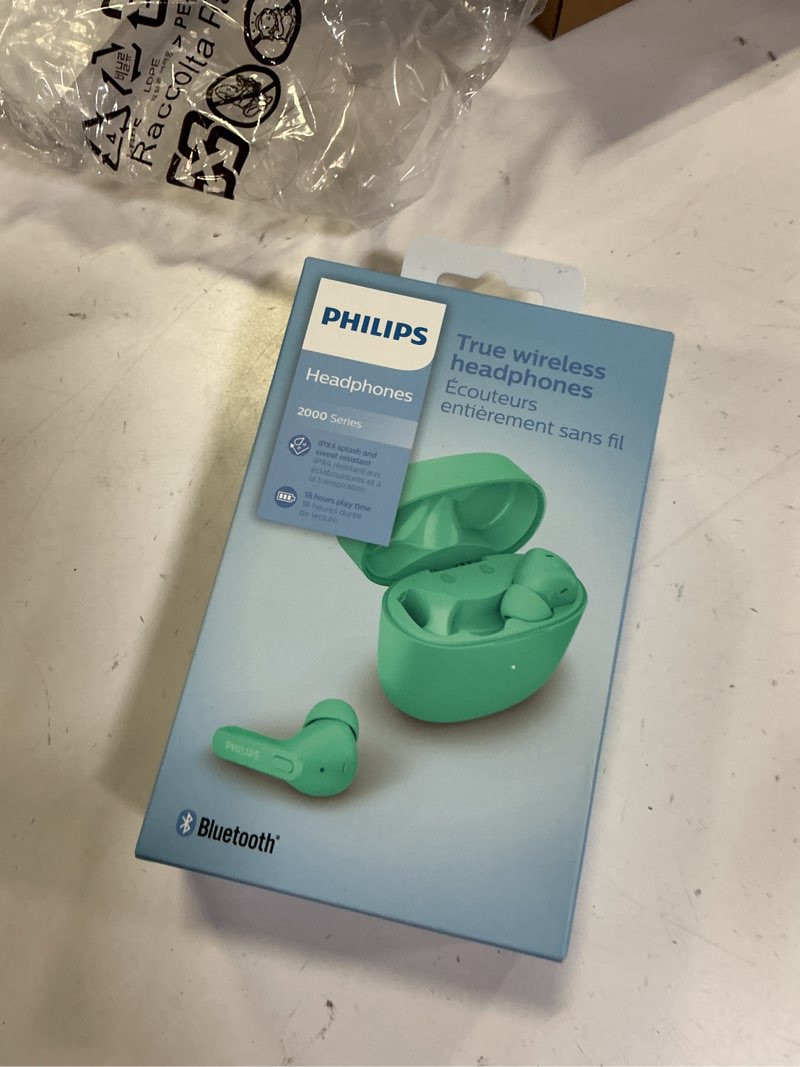 Condition photo showing Good Condition for Philips T2206 True Wireless Headphones with IPX4 Water Resistance and Super-Small Charging case