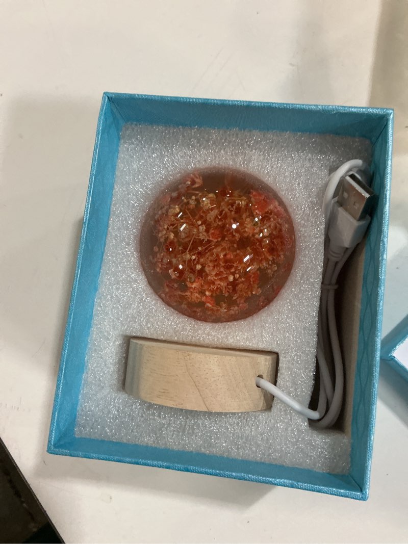 Condition photo showing New/Like New for Qianwei Dandelion Gifts for Women 3D Crystal Ball 3.14'' - 80mm Laser Dandelion Decor Glass Animals Dandelion Gifts Figurines Statue Stuff for Room Decorations Dandelion Night Light Crystal Dandelion