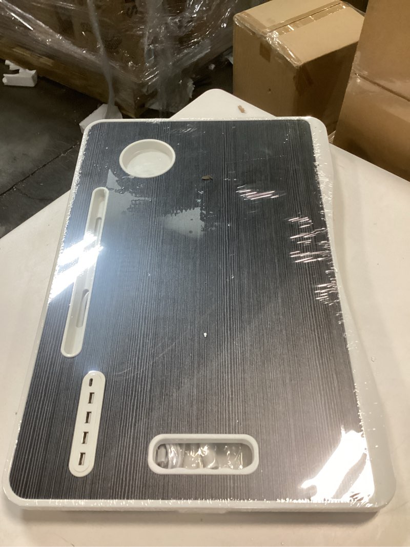 Condition photo showing Good Condition for Laptop Bed Table, Laptop Desk for Bed, Foldable Laptop Bed Desk with USB Charge Port, Handle, Desktop Card Slot, Cup Slot, Side Drawer, Portable Laptop Table for Bed Eating Reading Working Black