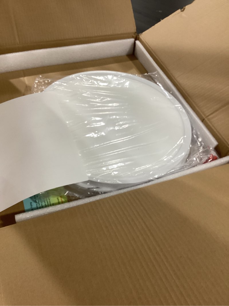 Condition photo showing Good Condition for 20 inch 2 pack dimmable 50w 5200m led flush mount ceiling light large ceiling light fixture,3000k/4500k/6000k selectable,ultra thin flat ceiling lamp for kitchen, bedroom, living room (white, 2pack) white 20inch-2pack