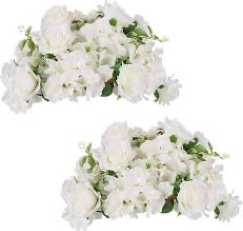 (The color is blue)NUPTIO Flower Ball Arrangement Bouquet - 2 Pcs 14.2 inch Diameter Artificial Flowers Arrangements Bo