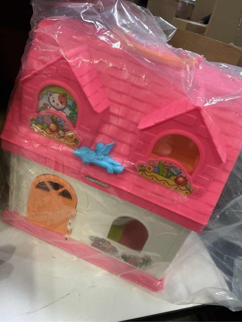 Condition photo showing Good Condition for Fisher-Price Little People Toddler Toy Surprise & Sounds Home Musical Playhouse with Figures & Accessories for Pretend Play Kids Ages 1+ Years (Amazon Exclusive) SIOC/FFP Home