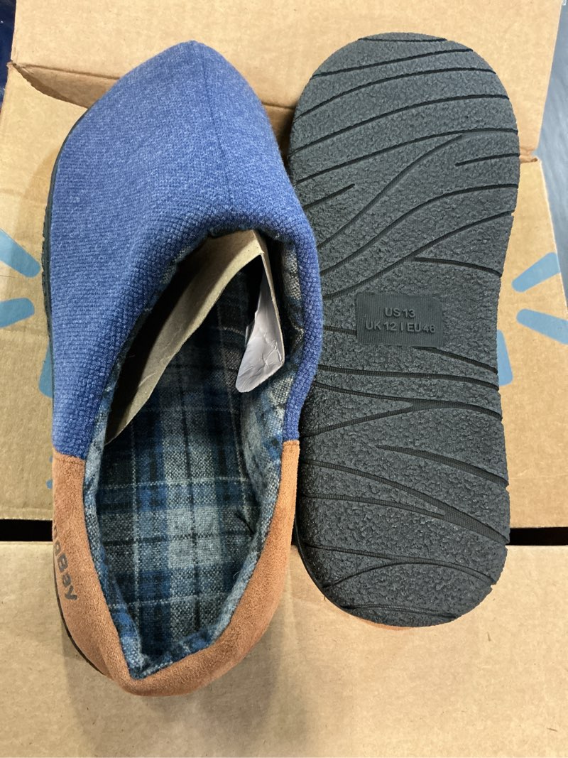 Condition photo showing New/Like New for longbay men's memory foam slippers comfy non slip indoor outdoor house shoes best seller