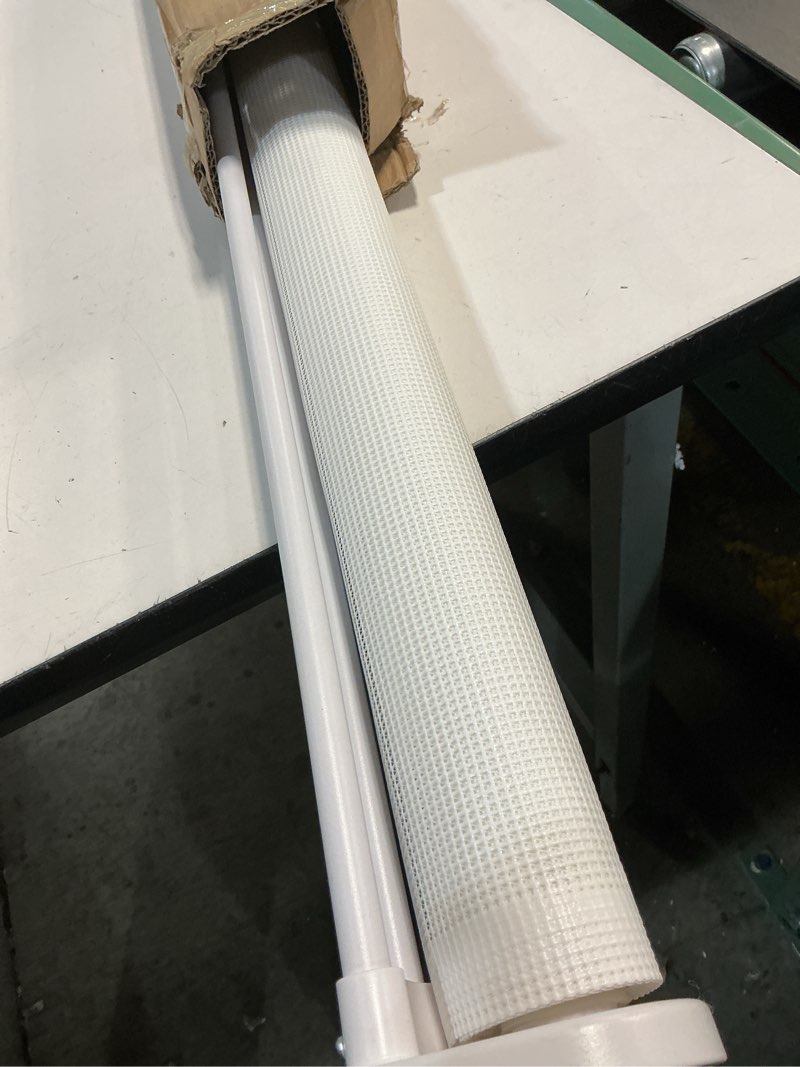 Condition photo showing Good Condition for Reinforced 60 Inch Extra Tall Pet Gate for Cats - No Jumping Over/Crawling Under, 55" Wide Retractable Dog Gate with Support Rods, Indoor/Outdoor Retractable Gate Extra Tall Baby Gate for Cats, White White (60" Tall x 55" Wide)