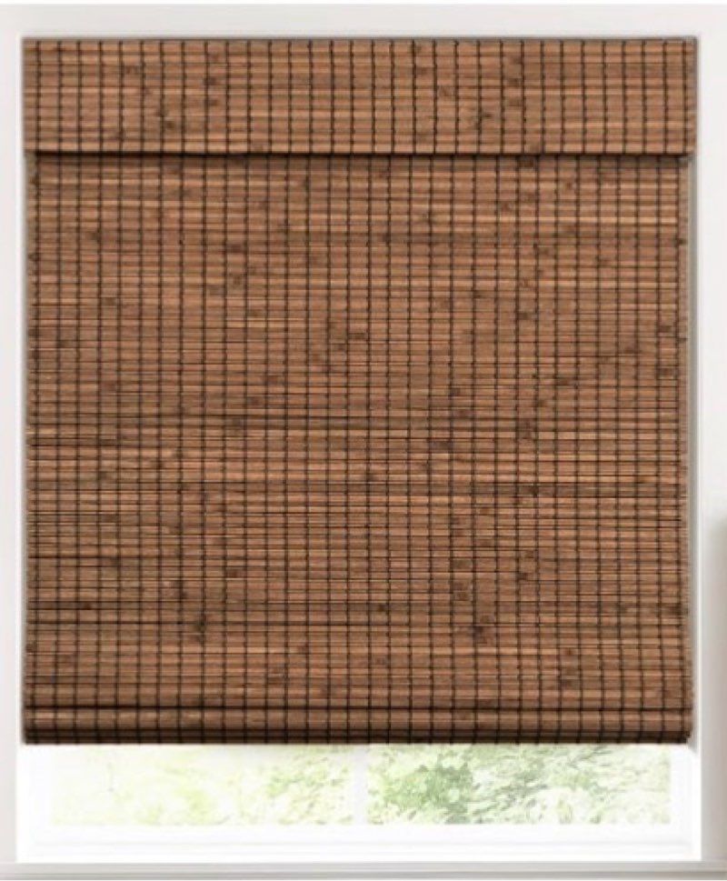 Cordless blackout roman shades blackout-penang teak 46”Wx64”H