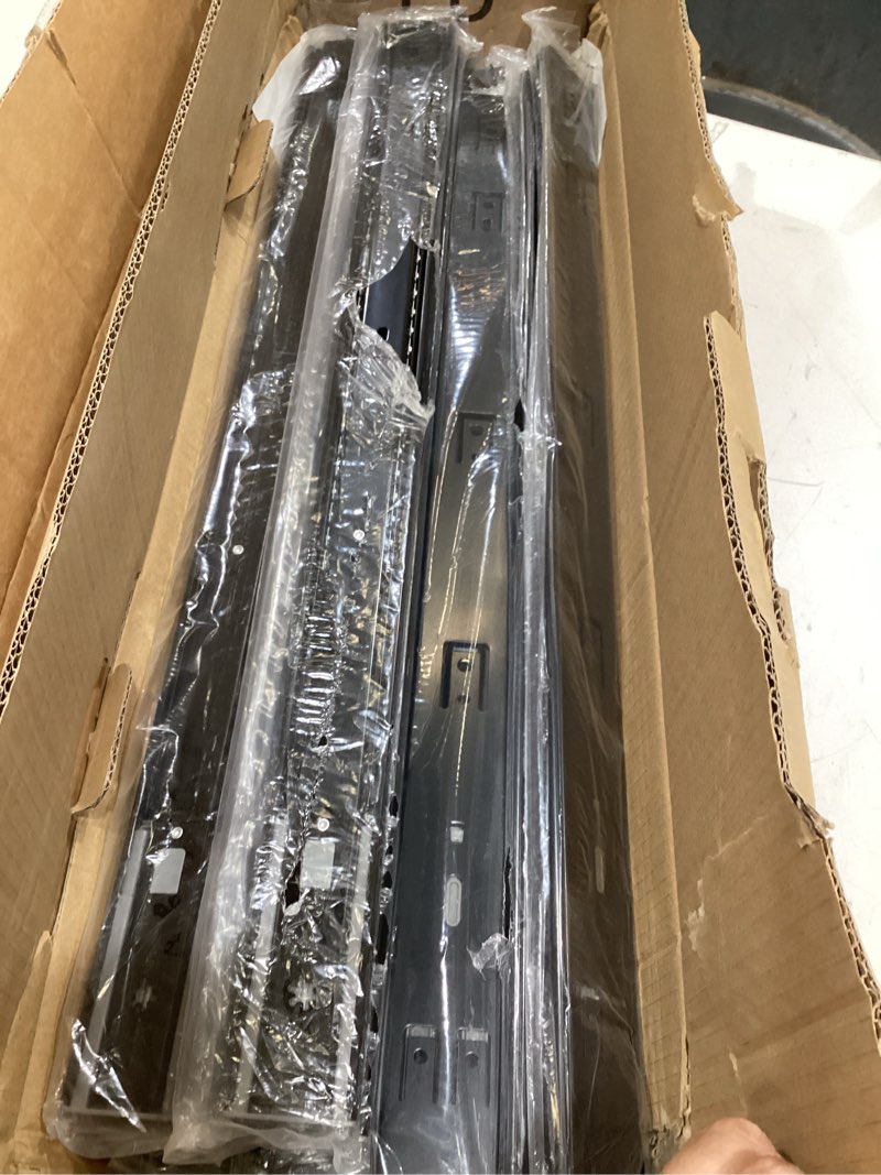 Condition photo showing Good Condition for ravinte 24 inch soft close drawer slides 10 pairs 20 pack black full extension ball bearing drawer glide side mount black 24 inch 10