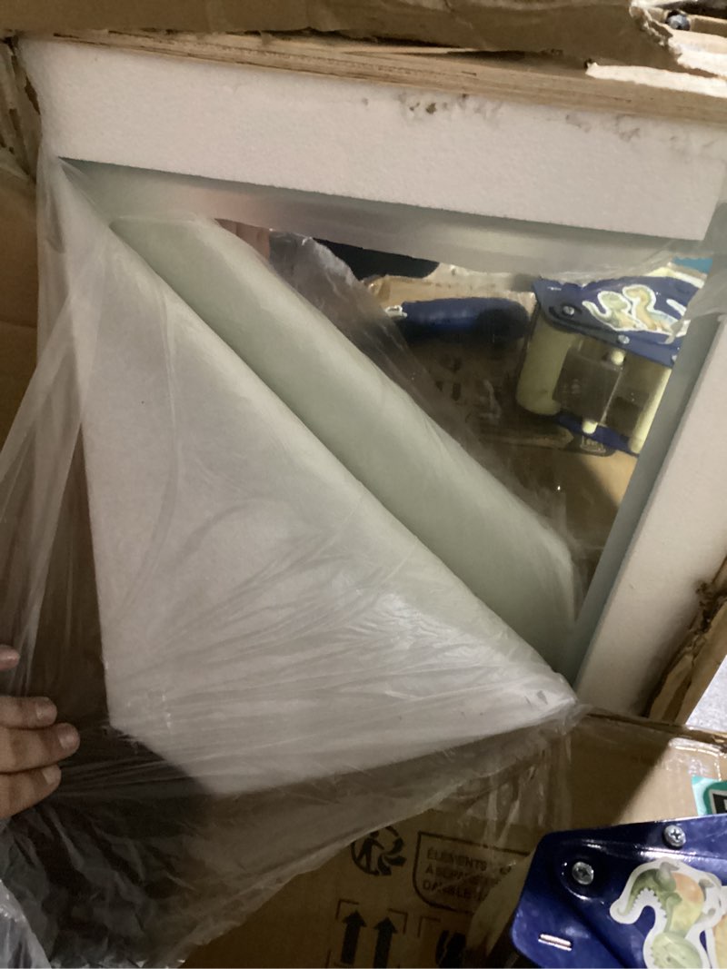 Condition photo showing As Is for WINNICE Full Length Mirror with Lights, 95" x 40" Large LED Lighted Floor Standing Body Mirror, Dimmable & 3 Color Lighting for Home Gym, Cloakroom, Living Room, Tempered Glass, Square Black Black 95"L x 40"W