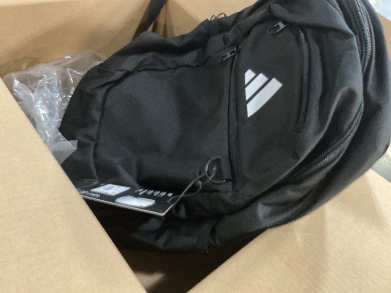Condition photo showing New/Like New for adidas striker 3 team sports backpack – daypack for sports gym travel, 36l black one size