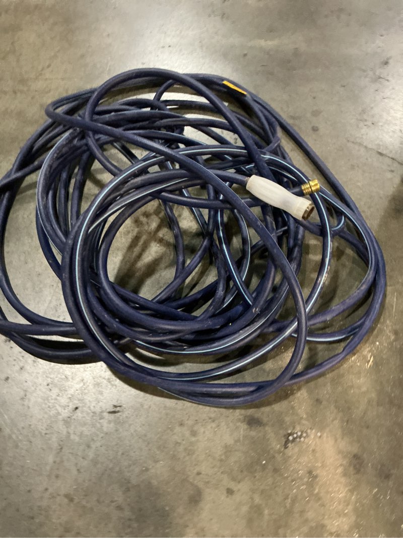 Condition photo showing As Is for project source 5/8-in x 50-ft medium -duty vinyl blue hose