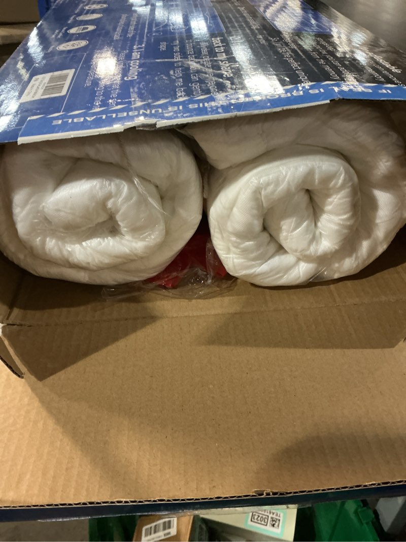 Condition photo showing New/Like New for Cooling Side Sleeper Pillow for Neck and Shoulder Pain, Luxury Shredded Memory Foam Curved Bed Pillows for Sleeping Set of 2- Adjustable Queen Size- Washable Cover Crescent White Queen Size (2 pack) Crescent White