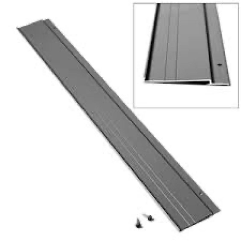 charcoal gray screen cover plate, fits 1” thick standard or custom 1/2 & 3/4 partial view ventilating storm doors