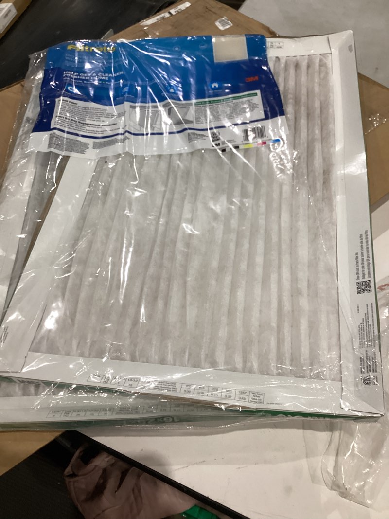 Condition photo showing Good Condition for filtrete 16x25x1 air filter merv 8, mpr 700 tough on pollen 4-pack, ac furnace hvac filters for home, 3-month pleated electrostatic (actual size 15.68 x 24.56 x 0.78 in)