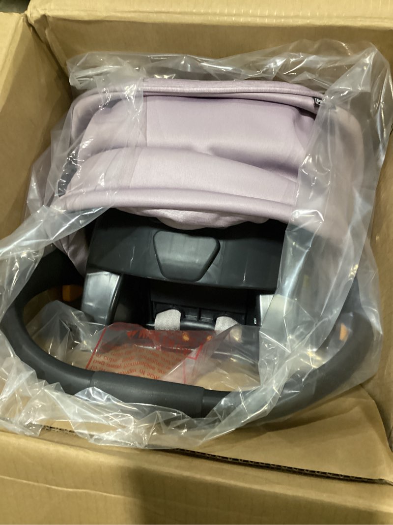 Condition photo showing As Is for chicco keyfit max cleartex infant car seat and base, rear-facing seat for infants 4-30 lbs., infant head and body support, compatible with chicco strollers, baby travel gear | lupine/purple lupine keyfit max