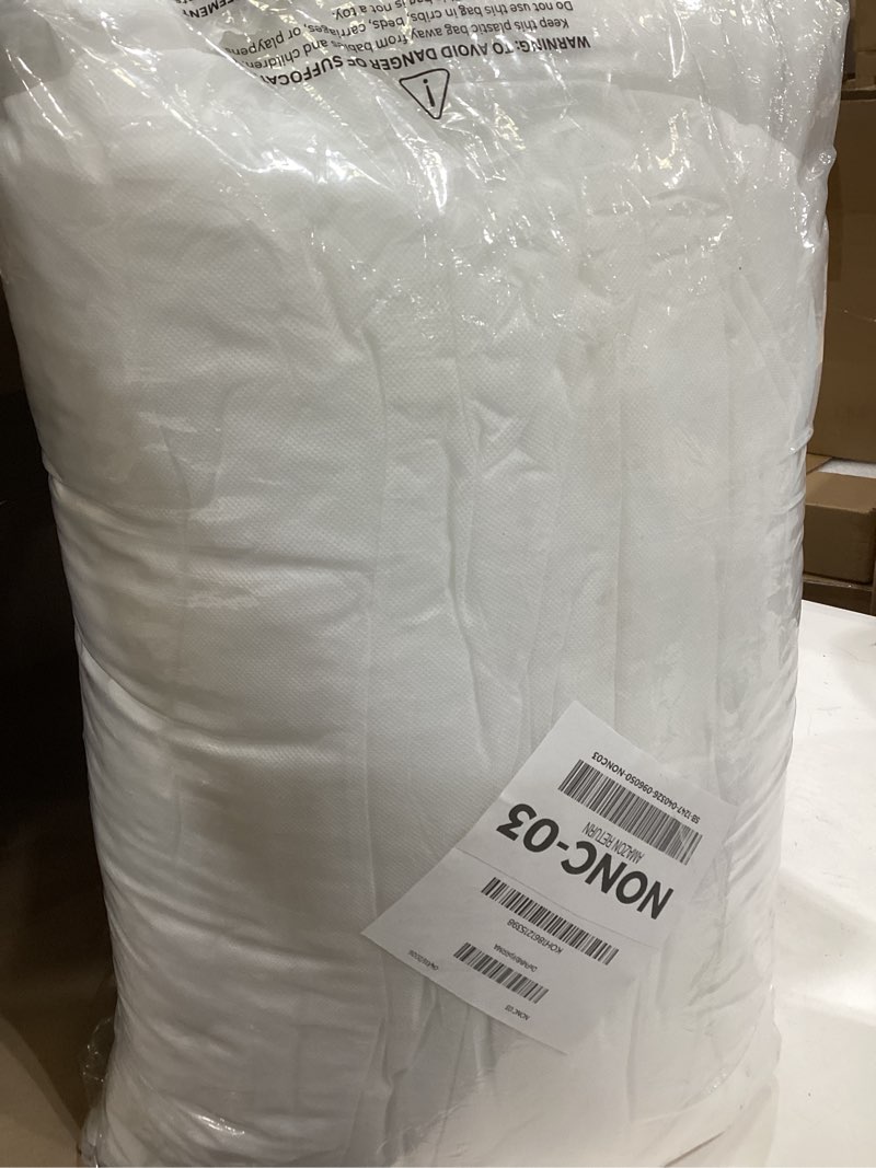 Condition photo showing Good Condition for lane linen 24x24 pillow inserts - set of 2 lightweight down alternative square pillows, white throw pillows for bed, decorative pillows for couch bed, firm pillows for living room 24" x 24" 01: white