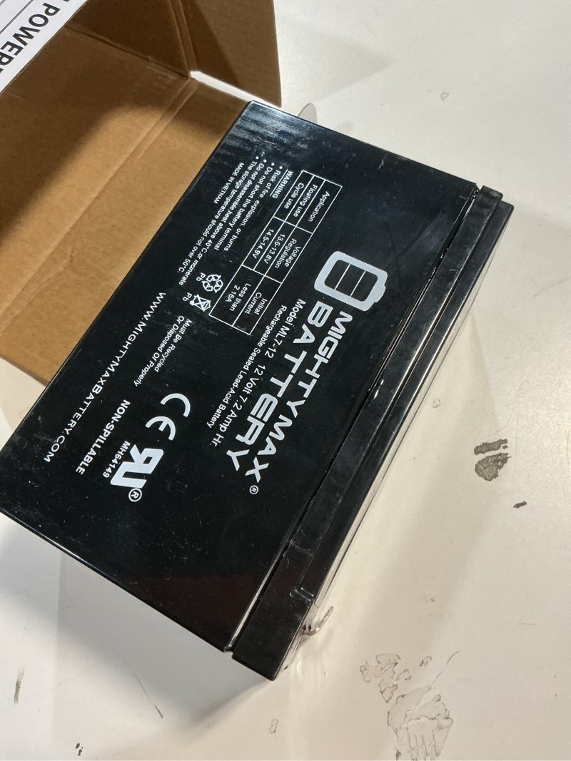 Condition photo showing Good Condition for Mighty Max Battery ML7-12 - 12 VOLT 7.2 AH SLA F1 TERMINAL BATTERY - Mighty Max Battery brand product, black (Pack of 1) 1 Pack