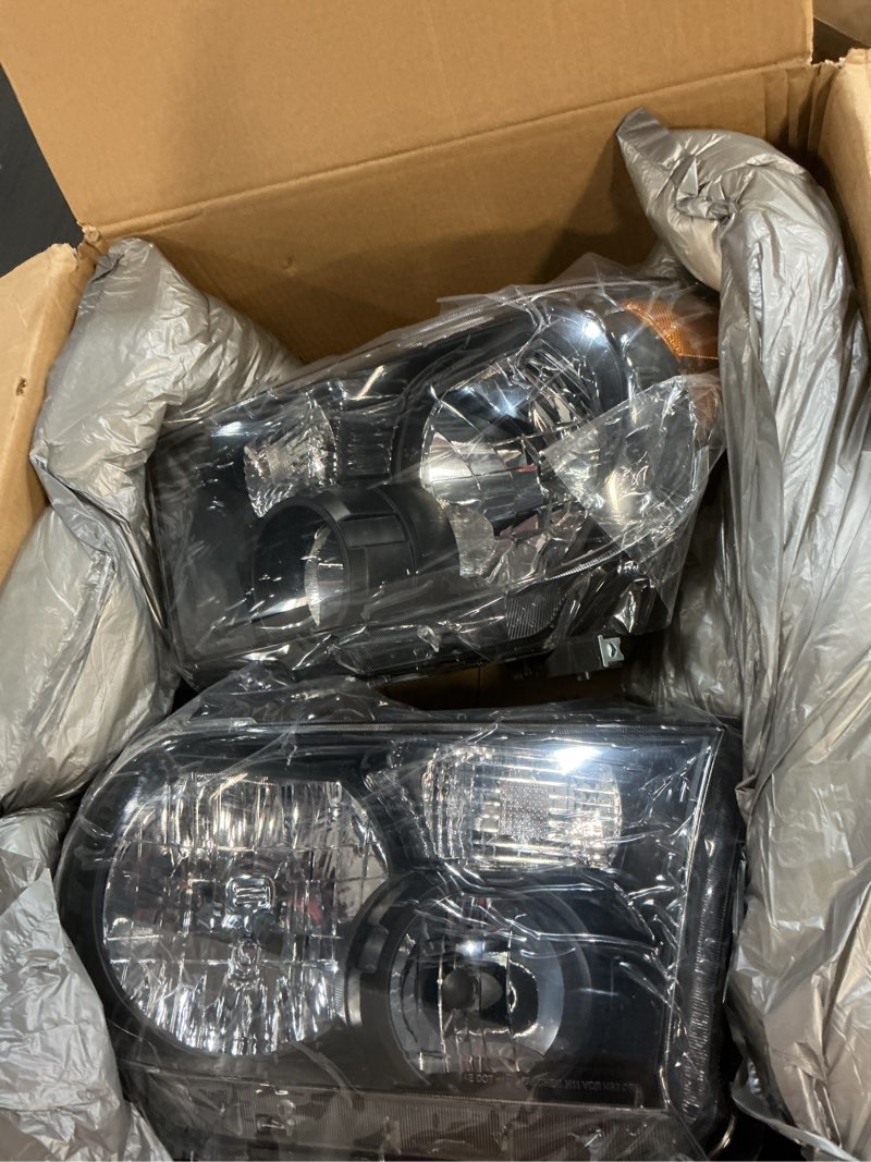 Condition photo showing New/Like New for m-auto headlight assembly for 08-17 toyota sequoia / 07-13 toyota tundra pickup, black housing clear lens clear corner