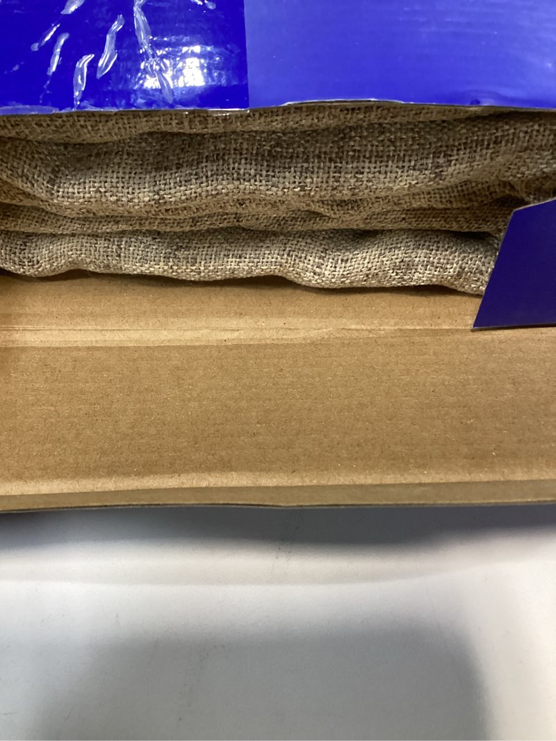 Condition photo showing Good Condition for miulee faux linen curtains panels semi sheer curtain with back tab rod pocket, light filtering window privacy burlap drapes for living room bedroom 84 inch length 2 panels copper brown 42w x 84l
